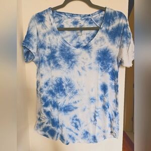 American Eagle Blue Tie-Dye Soft and Sexy Tee, XXS-S